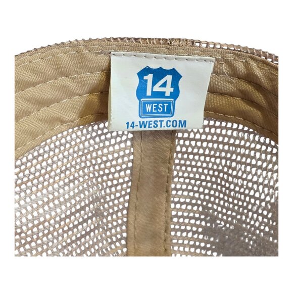 Larceny Bourbon Liquor Adjustable Baseball Cap Trucker Hat Red Tan - Picture 8 of 8